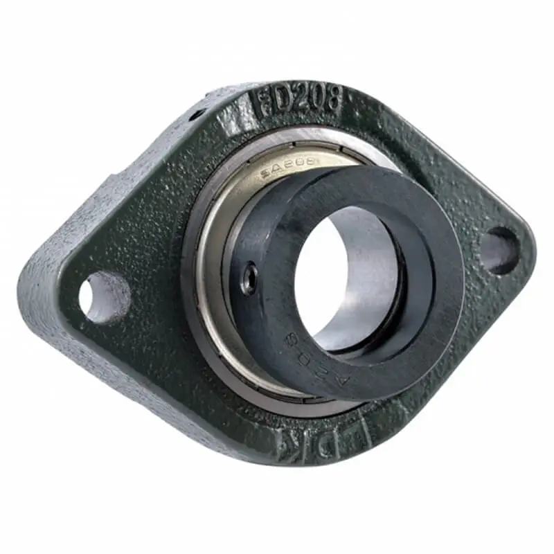 mounted ball bearings with two bolt flange