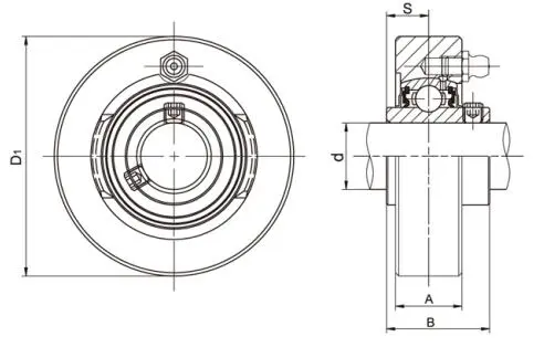 Diagram of Cylindrical Cartridge Bearing Units