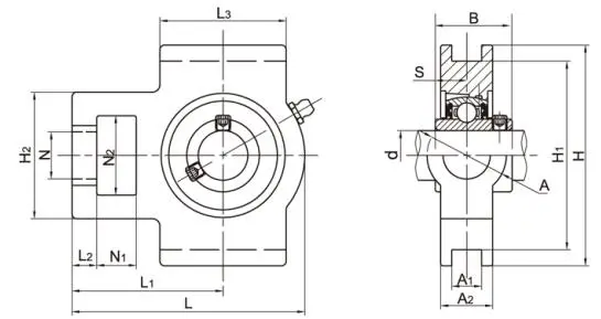 Diagram of All Stainless Steel Bearing Units SSUCT2