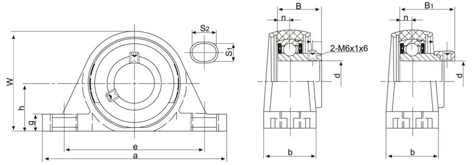 Diagram of Thermoplastic Bearing Units TP-SBPY2 TP-SAPY2