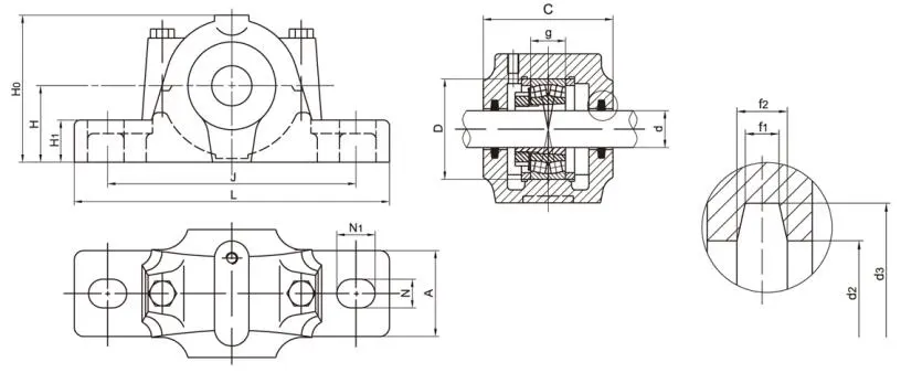 Diagram of SN500 Plummer Blocks