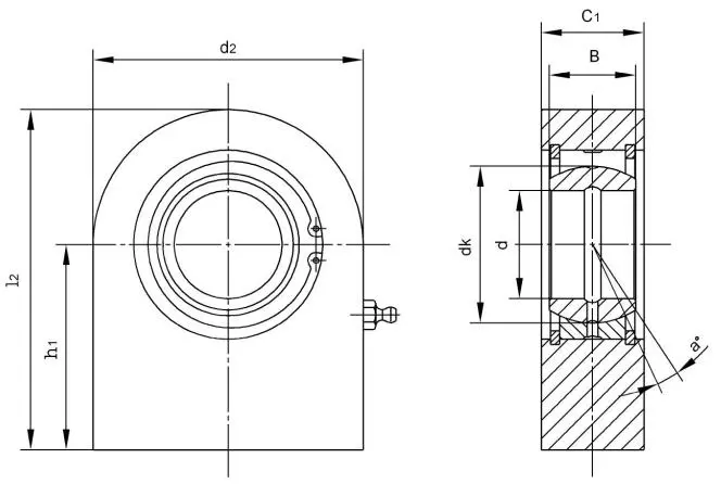 Diagram of Hydraulic Rod Ends SF..ES