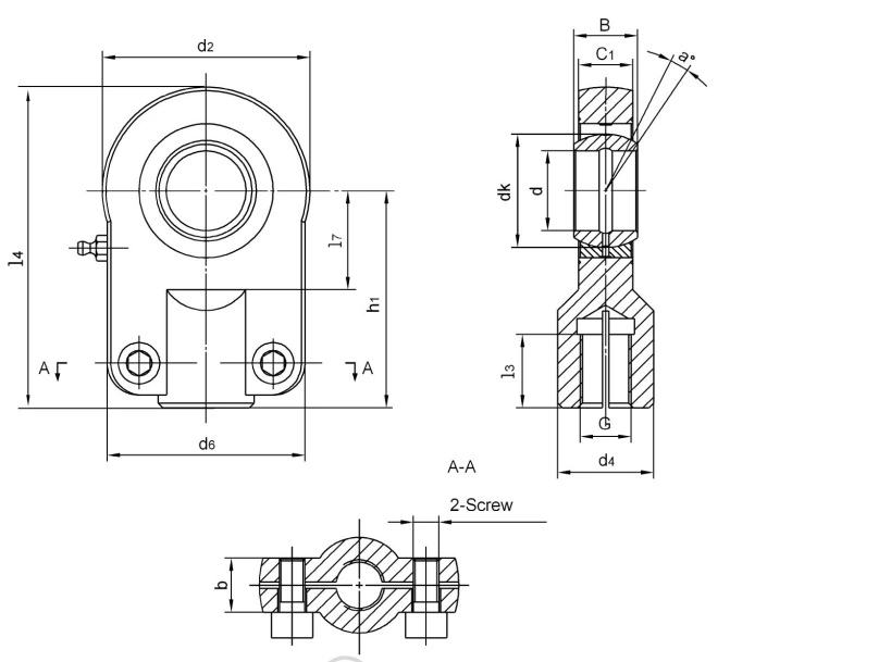 Diagram of Hydraulic Rod Ends SIQ ES