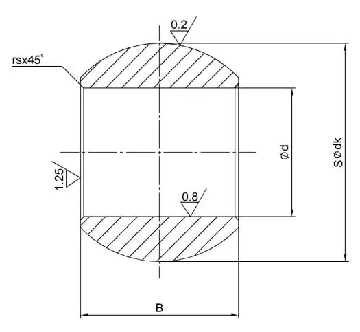 Diagram of Spherical Ball For Rod Ends & Plain Bearings CBL..DP