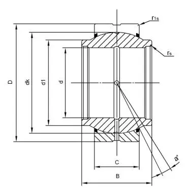 Diagram of Maintenance Required Plain Bearings GEEM ES-2RS