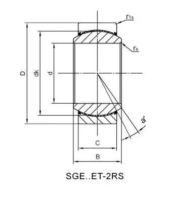 Diagram of Maintenance Free Plain Bearings SGE..ET-2RS