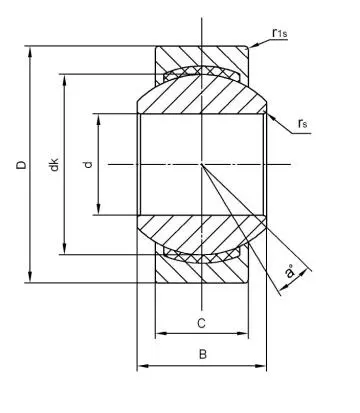 Diagram of Stainless Steel Plain Bearings SGE..C