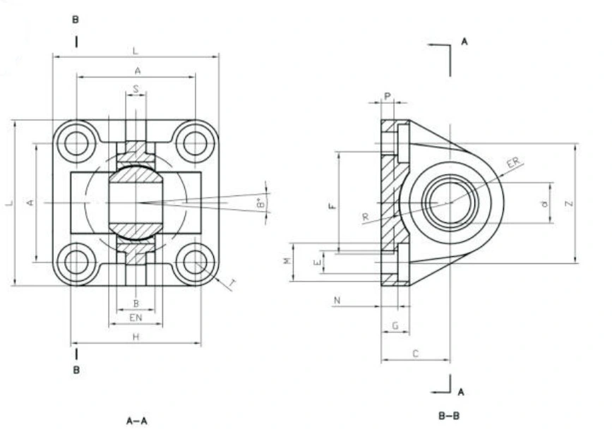 Diagram of Swivel Hinges MP6..