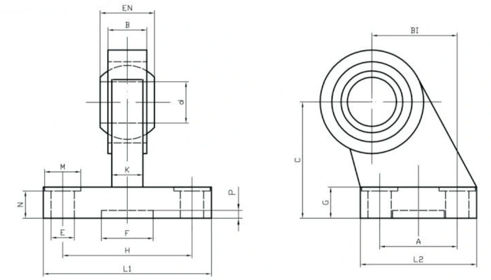 Diagram of Swivel Hinges MP8