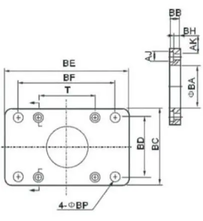 Diagram of Flange Mounting Plate