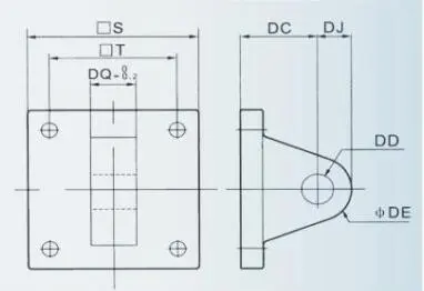 Diagram of Eye & Clevis Mounting CA