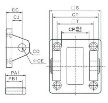 Diagram of Eye & Clevis Mounting ISO-CB