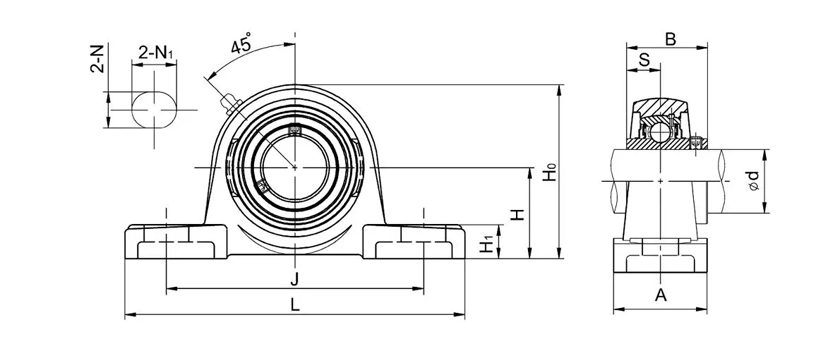 UCPX05-13 Pillow Pillow Block Bearings 2 Bolt Bearing Housing