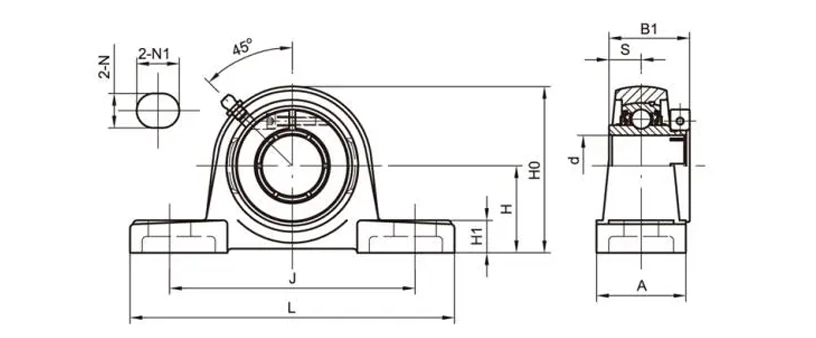 UEP204-12 Pillow Block Bearings 2 Bolt Bearing Housing