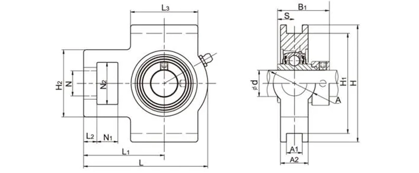 NAT201-8 Take Up Bearing Units Bearing Housing