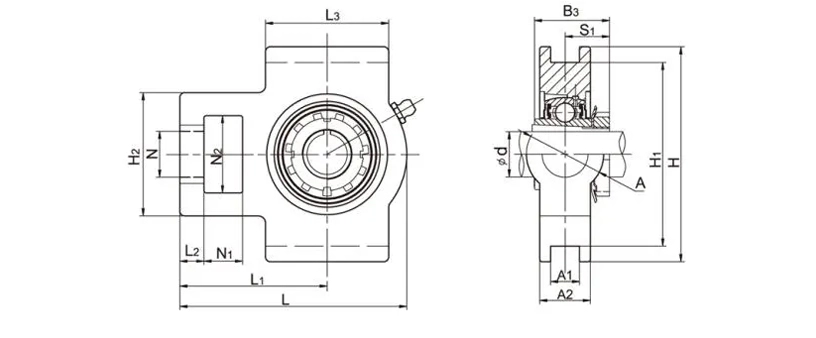 UKT210+HE2310 Take Up Bearing Units Bearing Housing