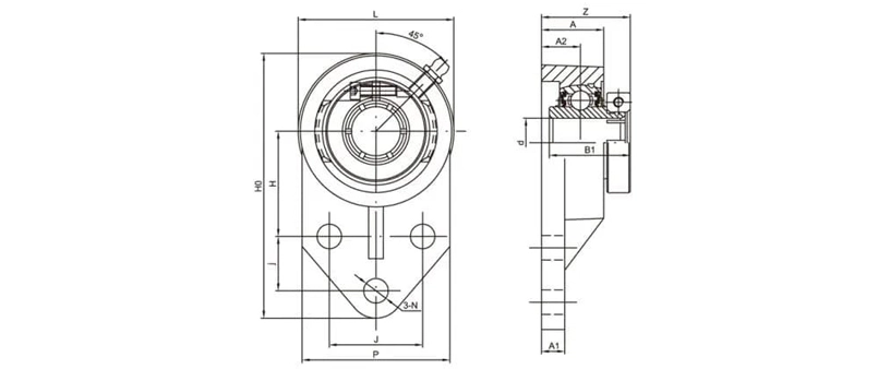 SSUEFB204-12A Stainless Mounted Bearing