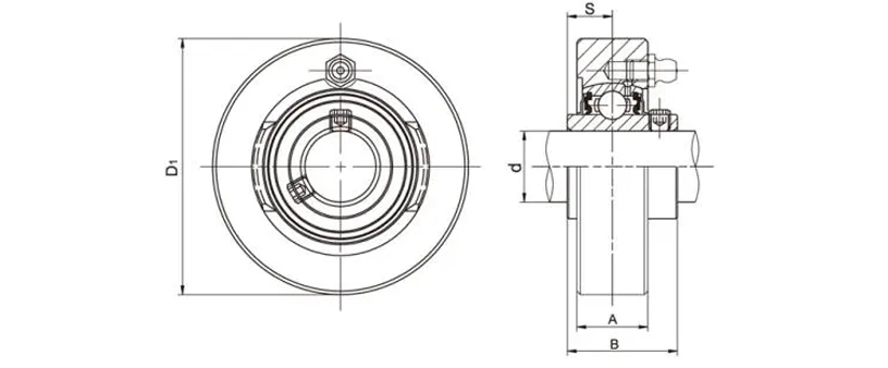 UCC201-8 Cylindrical Cartridge Bearings