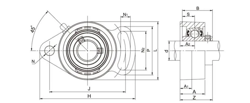 UCFA201-8 Adjustable Flange Bearings