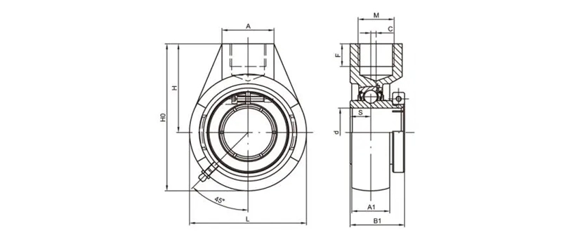 UEHA205-14 Hanger Bearing Units Bearing Housing